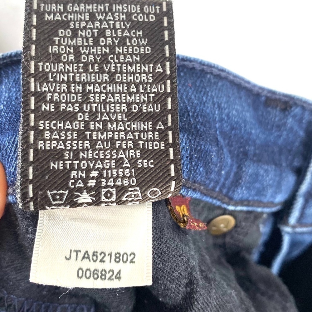 7 For All Mankind Button Front Relaxed Wide Leg Crop Jeans 29 - Picture 7 of 8